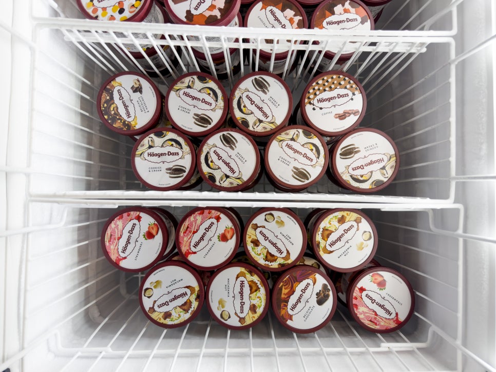 아이스크림 냉동고 바스켓 적용 예